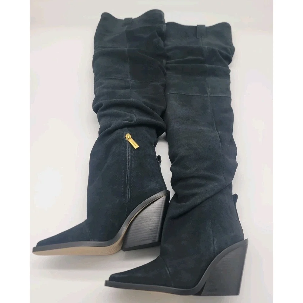 Michael Kors Women's Noemie Over the Knee Heeled Black Boots Size 5 New in Box!